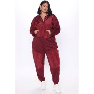 French Terry Jogger - Burgundy